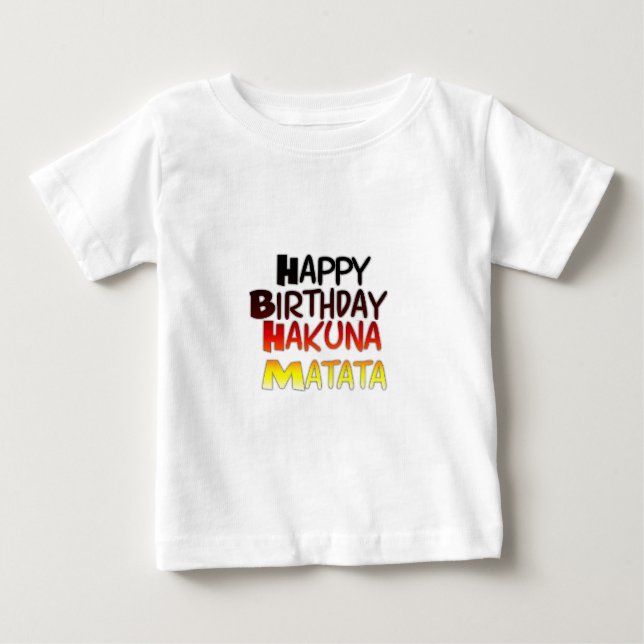 Hakuna Matata Art Print Baby T-shirt (Vorderseite)