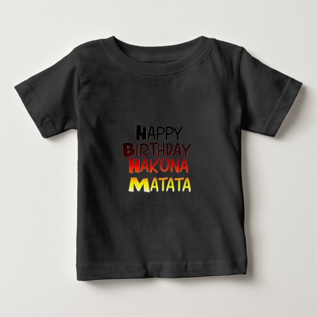 Hakuna Matata Art Print Baby T-shirt (Vorderseite)