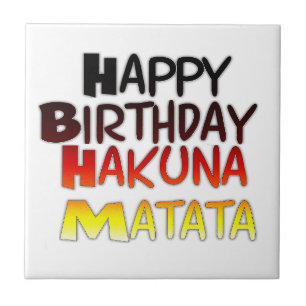 Hakuna Matata Art Print Fliese