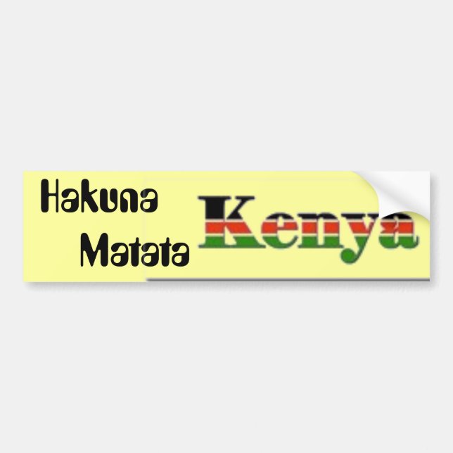 Hakuna        Matata Autoaufkleber (Vorne)