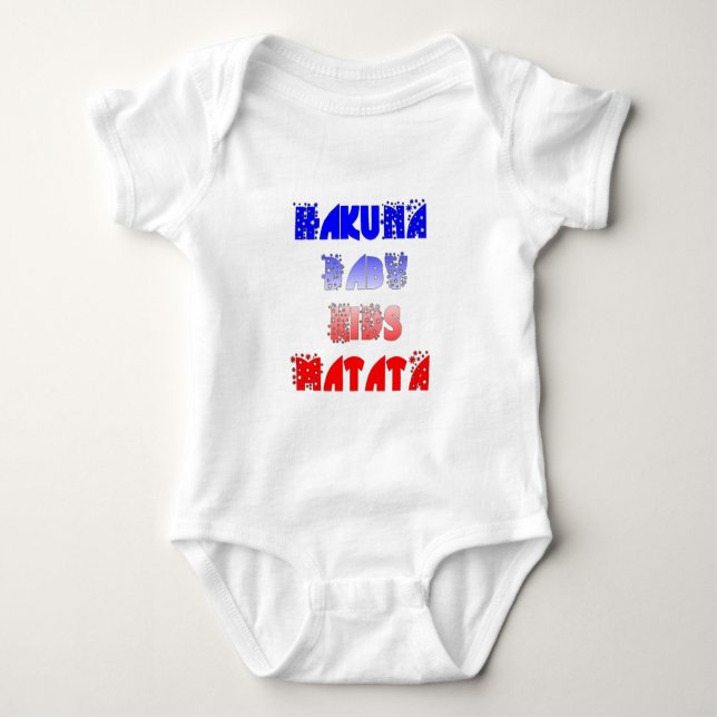 Hakuna Matata Baby & Kids: Französisches Farbdesig Baby Strampler (Vorderseite)