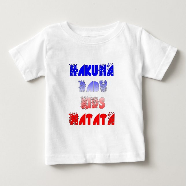 Hakuna Matata Baby & Kids: Französisches Farbdesig Baby T-shirt (Vorderseite)