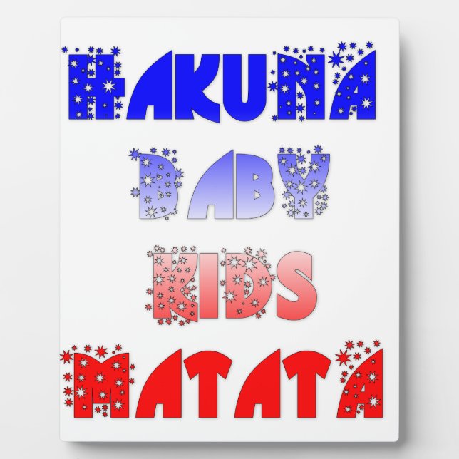 Hakuna Matata Baby & Kids: Französisches Farbdesig Fotoplatte (Vorderseite)