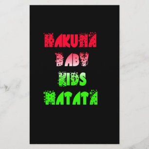 Hakuna Matata Baby Kids Geschenke erstaunliche F Briefpapier