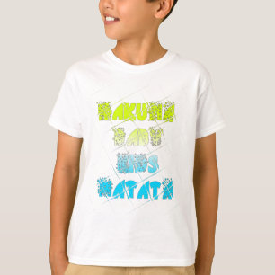 Hakuna Matata Baby Kinder Fröhliche Farben Kunstpo T-Shirt