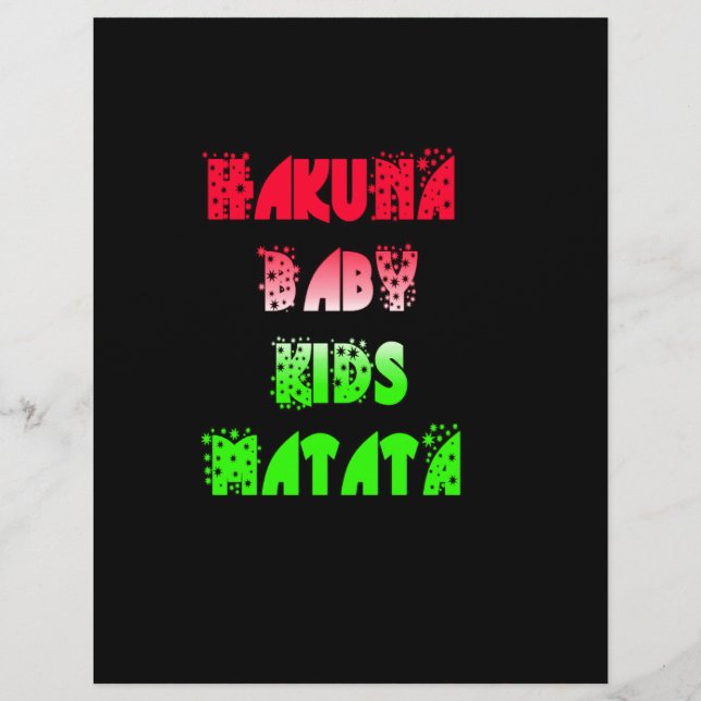 Hakuna Matata Baby Kinder Geschenke phantastische  (Vorderseite)