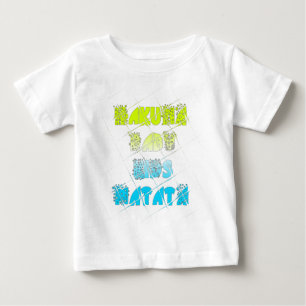 Hakuna Matata Baby Kinder Glückliche Farben Kunst T-shirt