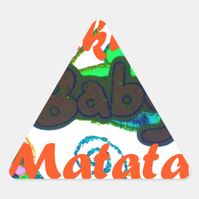Hakuna Matata Baby.png Dreieckiger Aufkleber (Vorderseite)