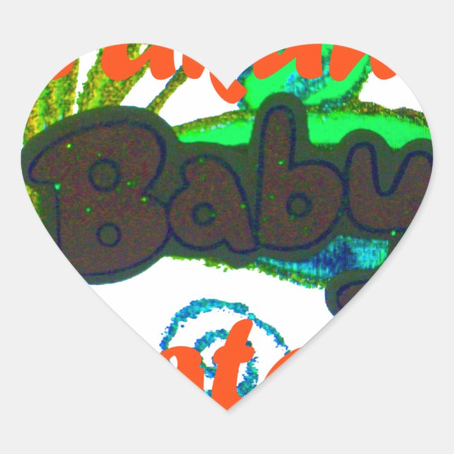 Hakuna Matata Baby.png Herz-Aufkleber (Vorderseite)