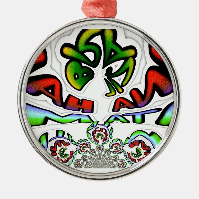 Hakuna Matata Brasilien Geschenk Silbernes Ornament (Vorne)