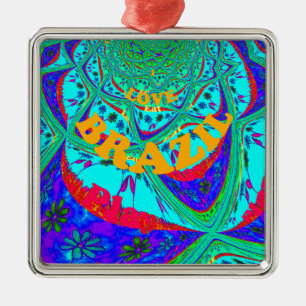 Hakuna Matata Brazil Festival Farben.png Silbernes Ornament