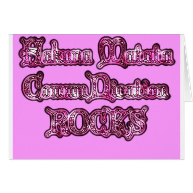 Hakuna Matata Communication ROCKS Art Print (Devant horizontal)