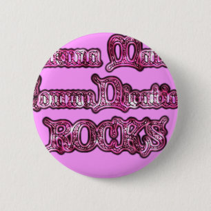 Hakuna Matata Communication ROCKS Art Print Button