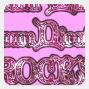 Hakuna Matata Communication ROCKS Art Print Quadratischer Aufkleber
