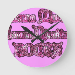 Hakuna Matata Communication ROCKS Art Print Runde Wanduhr
