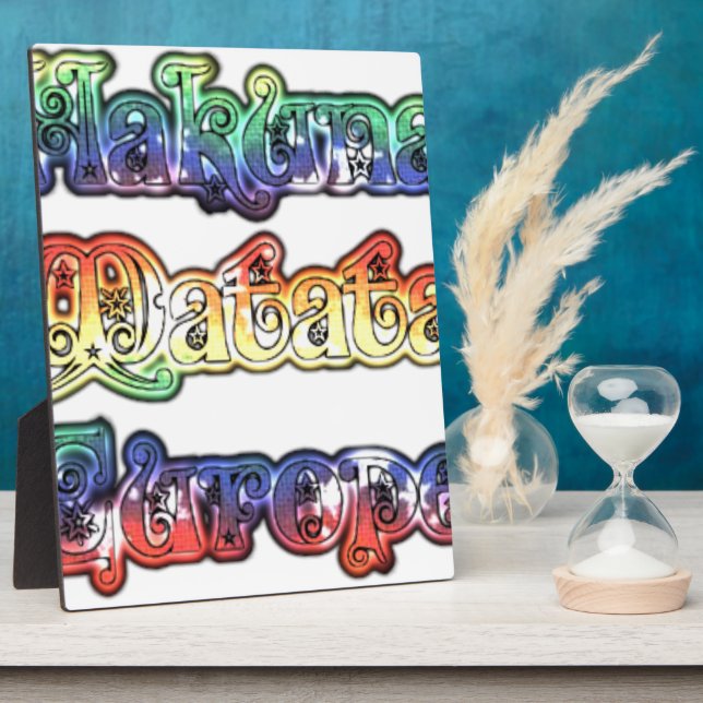 Hakuna Matata Europe Art Print/Graphic Fotoplatte (Seite)