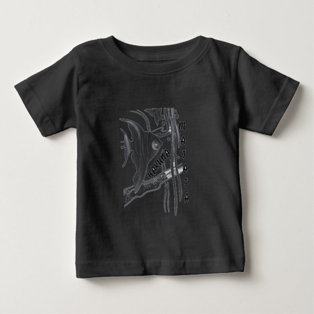 Hakuna Matata Fische Kunst drucken Baby T-shirt (Vorderseite)