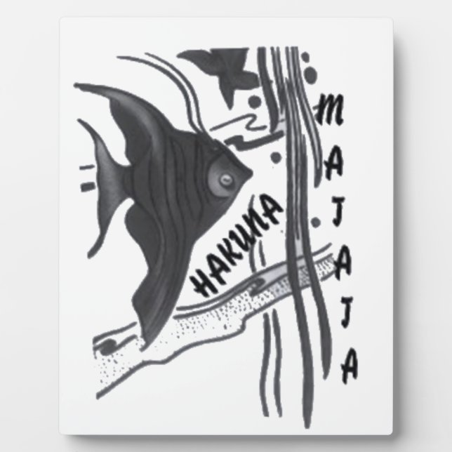 Hakuna Matata Fische Kunst drucken Fotoplatte (Vorderseite)