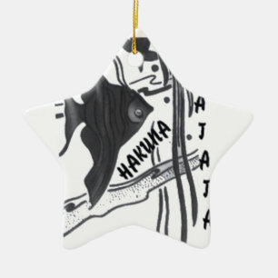 Hakuna Matata Fische Kunst drucken Keramikornament