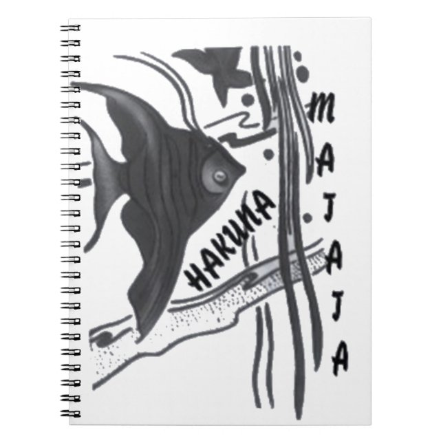 Hakuna Matata Fische Kunst drucken Notizblock (Vorderseite)