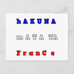 Hakuna Matata Frankreich Kunstprint/Grafik Postkarte