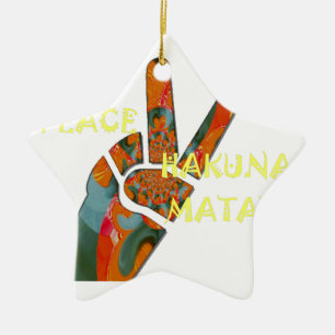 Hakuna Matata Frieden Keramik Ornament
