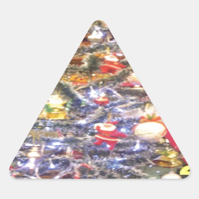 Hakuna Matata Frohe Weihnachten & ein glückliches  Dreieckiger Aufkleber (Vorderseite)