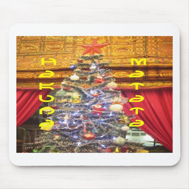 Hakuna Matata Frohe Weihnachten & ein glückliches  Mousepad (Vorne)