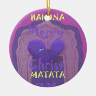 Hakuna Matata Frohe Weihnachten Liebe Design.jpg Keramik Ornament