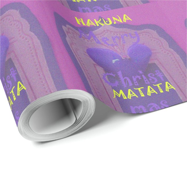 Hakuna Matata Frohe Weihnachts-Liebe Design. Geschenkpapier (Rolleneckpunkt)