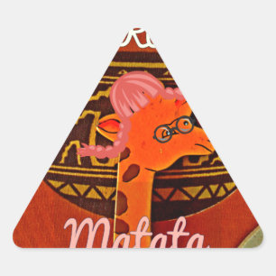 Hakuna Matata: Fröhliche afrikanische Kunst iPhone Dreieckiger Aufkleber