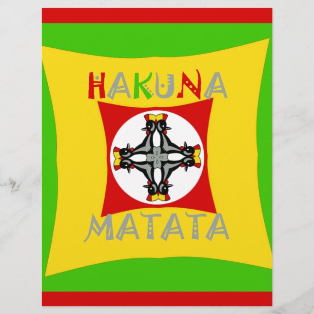 Hakuna Matata Fun Rasta Colors: Lebhaft & sorglos (Vorderseite)