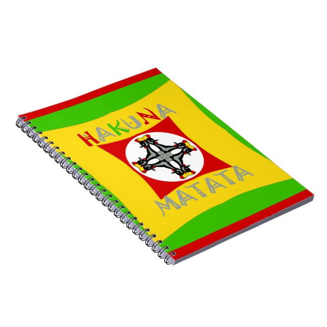 Hakuna Matata Fun Rasta Colors: Lebhaft & sorglos Notizblock (Rechte Seite)