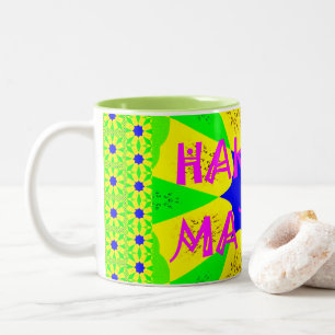 Hakuna Matata - Geometrisch Global inspirierter Ei Zweifarbige Tasse