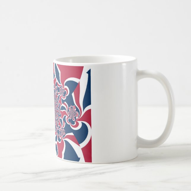 Hakuna Matata Gifts trendig stilvoll rot und blau. Kaffeetasse (Rechts)