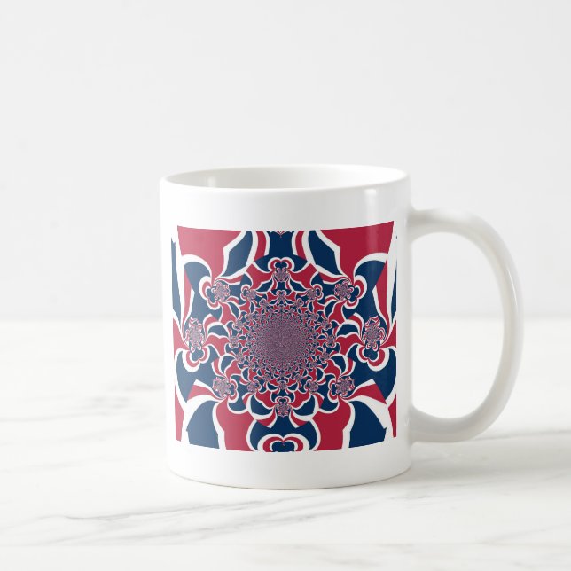 Hakuna Matata Gifts trendig stilvoll rot und blau. Kaffeetasse (Rechts)