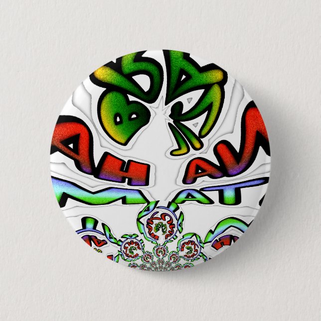 Hakuna Matata Graffiti Kunstdruckerei Button (Vorderseite)