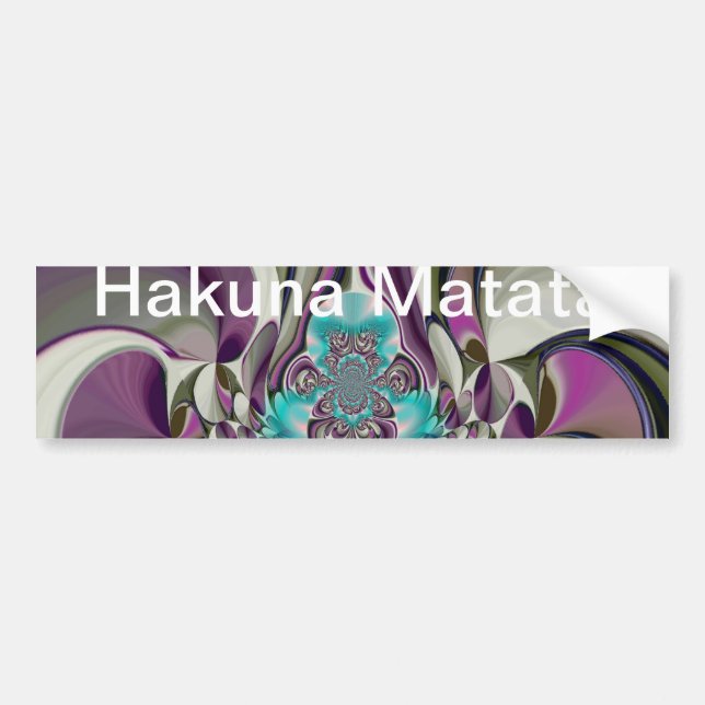 Hakuna Matata Hakuna Matata gibt Lila Herz Autoaufkleber (Vorne)