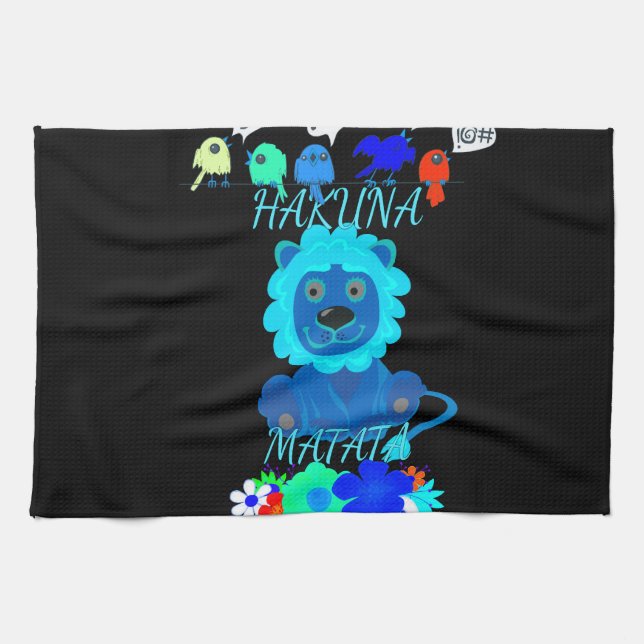 Hakuna Matata Hakunamatata Babylöwe king.png Geschirrtuch (Horizontal)