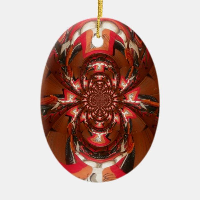 Hakuna Matata Halloween Mask Kaleidoskop Abstrakt Keramik Ornament (Vorne)