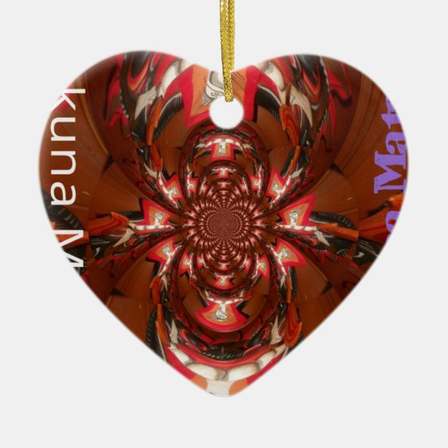 Hakuna Matata Halloween Mask Kaleidoskop Abstrakt Keramikornament (Vorne)