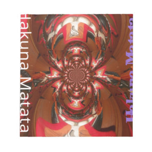Hakuna Matata Halloween Mask Kaleidoskop Abstrakt Notizblock