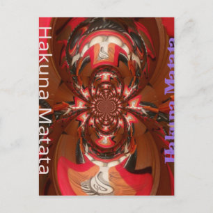 Hakuna Matata Halloween Mask Kaleidoskop Abstrakt Postkarte
