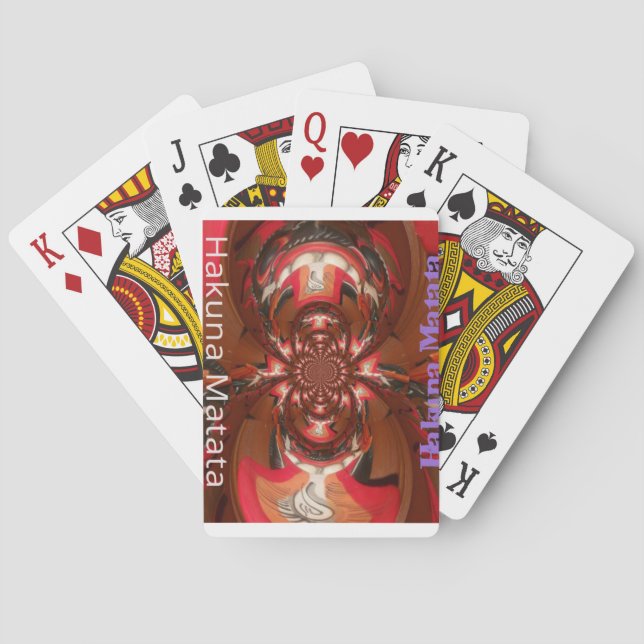 Hakuna Matata Halloween Mask Kaleidoskop Abstrakt Spielkarten (Rückseite)