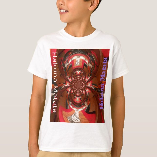 Hakuna Matata Halloween Mask Kaleidoskop Abstrakt T-Shirt (Vorderseite)