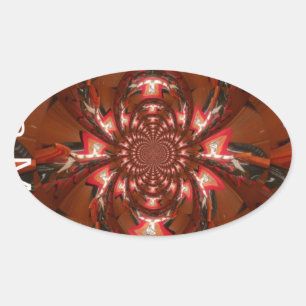 Hakuna Matata Halloween-Maske Kaleidoskop Abstract Ovaler Aufkleber