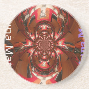 Hakuna Matata Halloween-Maske Kaleidoskop Abstrakt Sandstein Untersetzer
