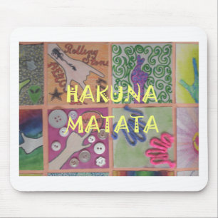 Hakuna Matata Handzeichen Kunst Druck Mousepad