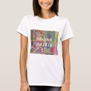Hakuna Matata Handzeichen Kunst Druck T-Shirt