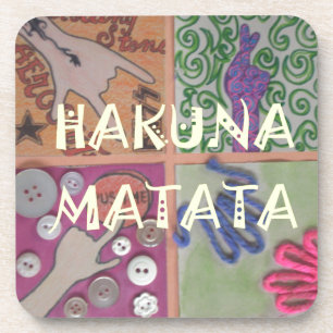 Hakuna Matata Handzeichen Kunst Druck Untersetzer